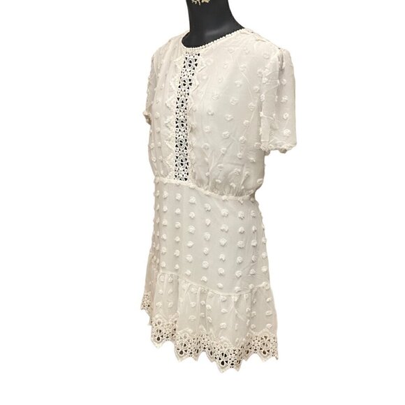 NEW Love X Design Fit and Flare Dotted Dress in Cream White Size XL - Picture 3 of 6